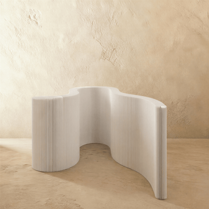 Residence Supply Tarak partition wall for home decor, featuring a stylish room divider with intricate geometric design.