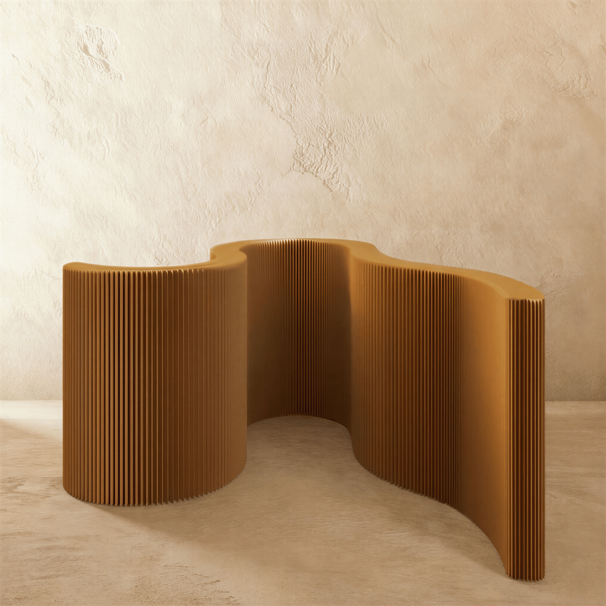 Residence Supply Tarak Partition Wall for home decor, featuring a stylish wooden room divider with intricate cutout patterns.