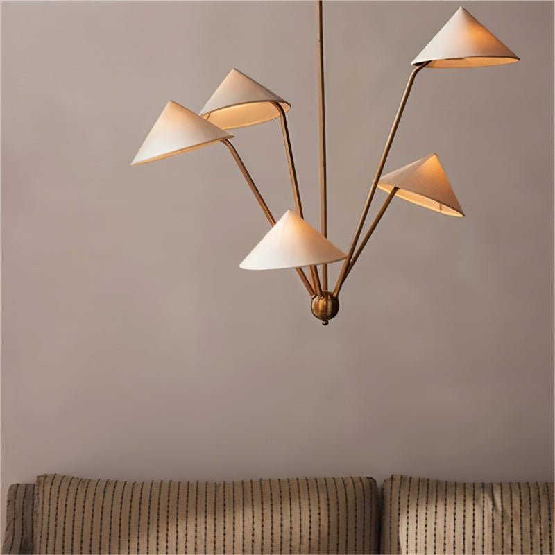 Modern Tectum ceiling light by Residence Supply, featuring a sleek design with a round white shade and metallic accents.