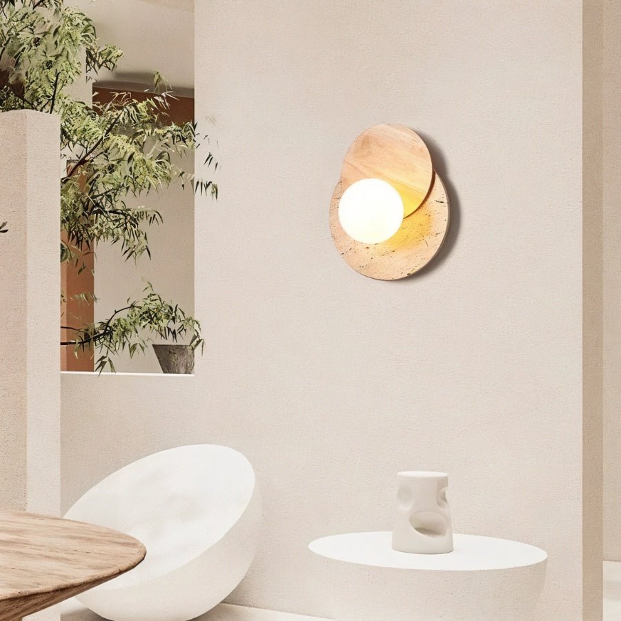 Teus Travertine Wall Lamp