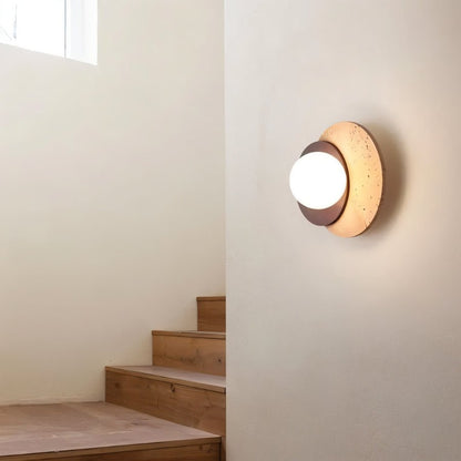 Teus Travertine Wall Lamp