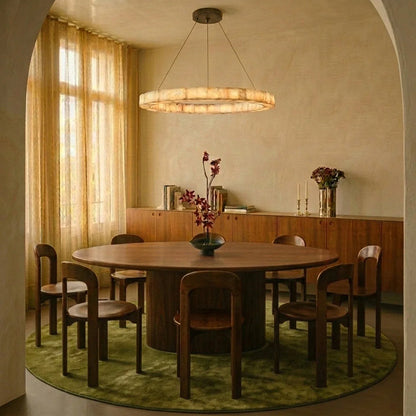 Teva Round Alabaster Chandelier