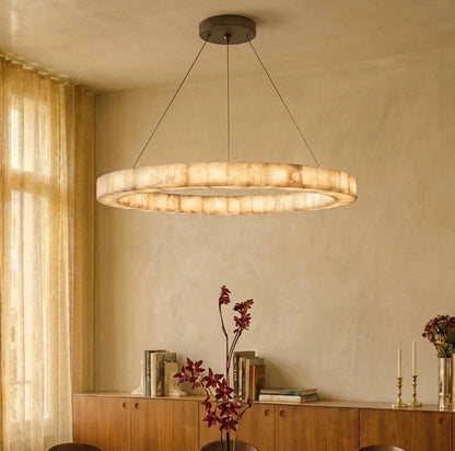 Teva Round Alabaster Chandelier