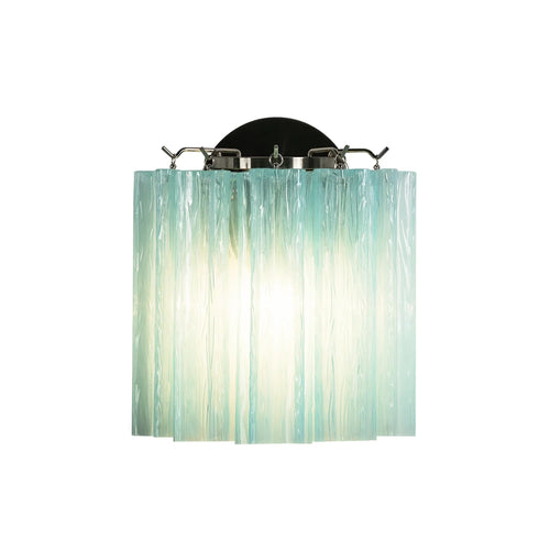 Textured Art Glass Tubular Wall Lamp