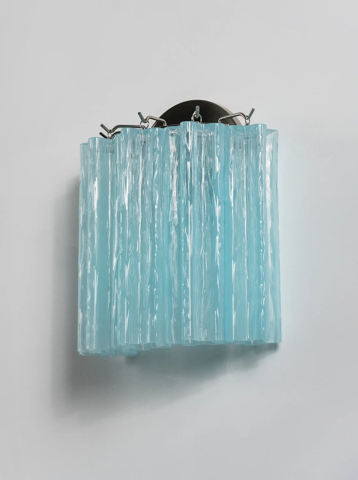 Textured Art Glass Tubular Wall Lamp