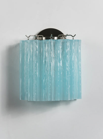 Textured Art Glass Tubular Wall Lamp