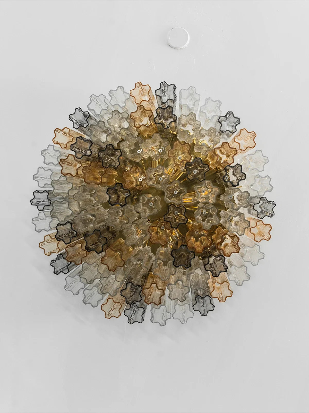 Textured Glass Tube Layered Ceiling Light
