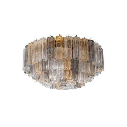 Textured Glass Tube Layered Ceiling Light