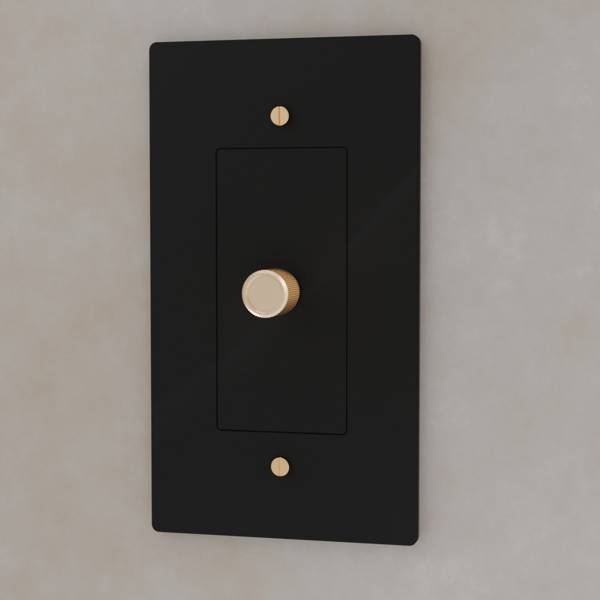 Brass Residence Supply 3-Way Rotary Dimmer Switch for 1 to 5 gang electrical control, featuring rotary knobs and brass finish