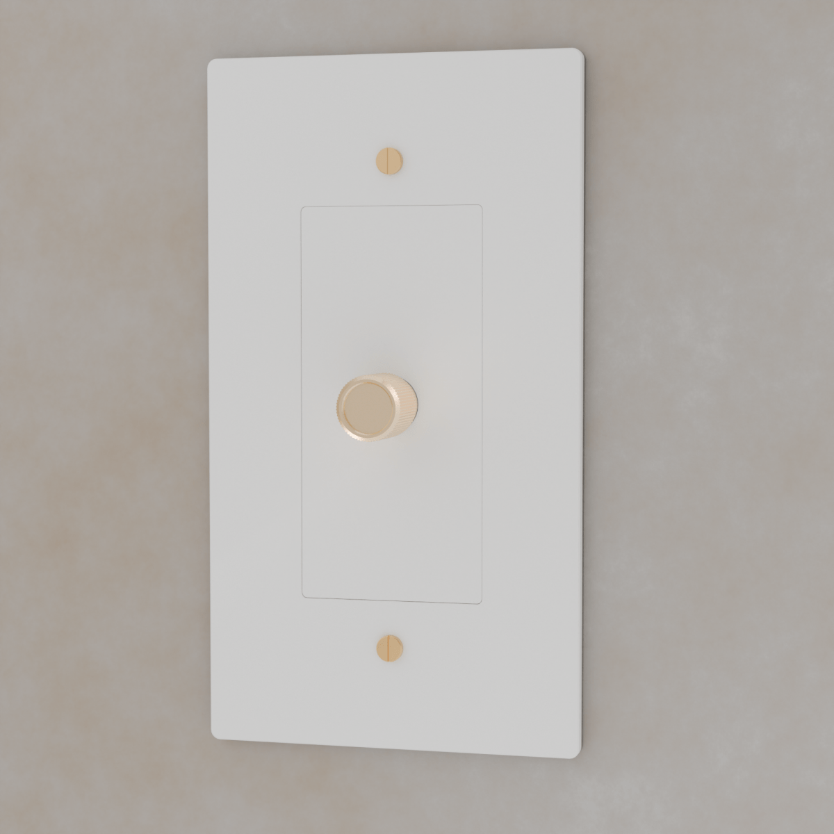 Brass Residence Supply 3-Way Rotary Dimmer Switch for 1 to 5 gang, featuring a sleek brass finish and rotary control for lighting.