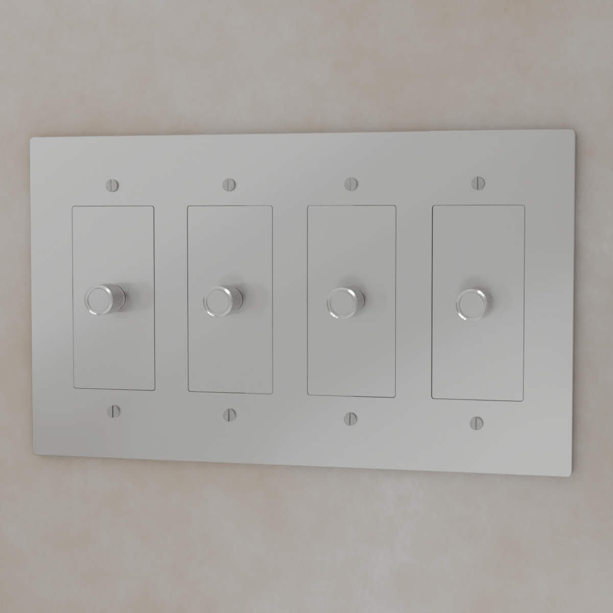 Brass Residence Supply 3-Way Rotary Dimmer Switch for 1 to 5 gang lighting control, featuring a rotary knob and multiple gang options.