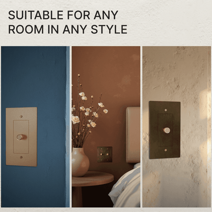 Brass 3-Way Rotary Dimmer Switch by Residence Supply, versatile 1 to 5 gang model with rotary control for lighting adjustment.