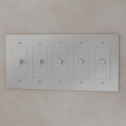 Residence Supply Brass 3-Way Rotary Dimmer Switch for 1 to 5 Gang with brass finish and rotary control.