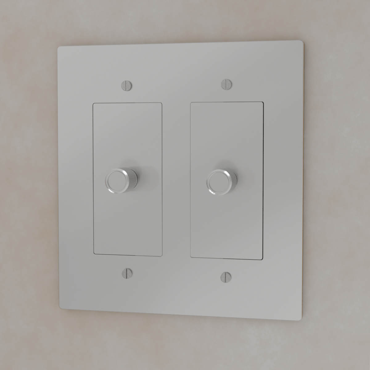 Brass 3-Way Rotary Dimmer Switch by Residence Supply, 1 to 5 gang, featuring rotary control knobs for adjustable lighting.