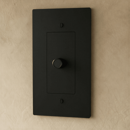 Brass dimmer switch for 1 to 5 gang electrical control, Residence Supply brand, with adjustable sliders and switch buttons.