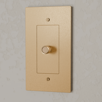 Brass 3-Way Rotary Dimmer Switch by Residence Supply, showing 1 to 5 gang configurations for adjustable lighting control
