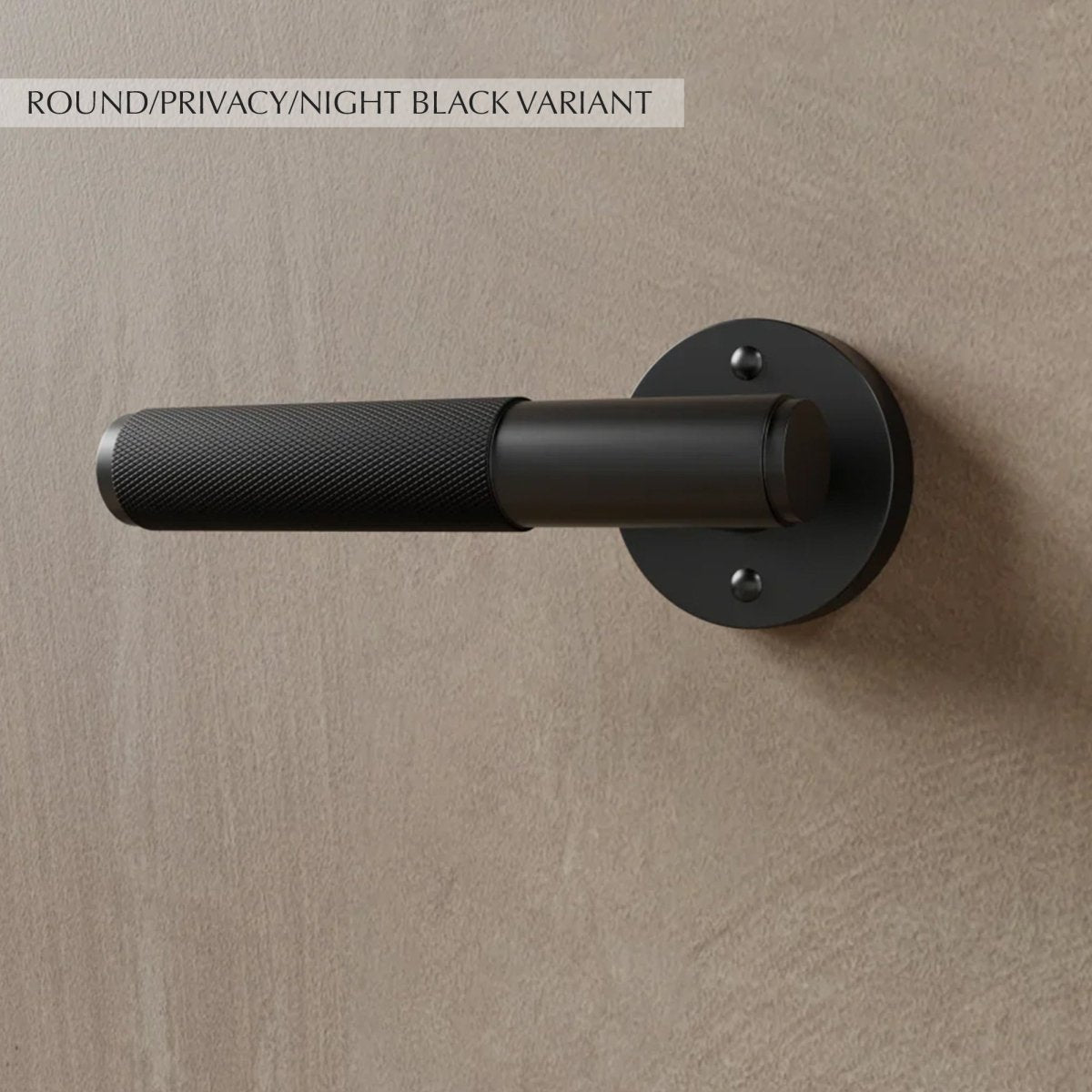 Brass door handle from Residence Supply, featuring a sleek metallic finish, mounted on a wooden door for home and garden hardware.
