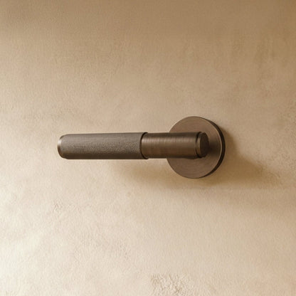 Open box image of a brass door handle from Residence Supply, showcasing a stylish and durable hardware piece for home doors.
