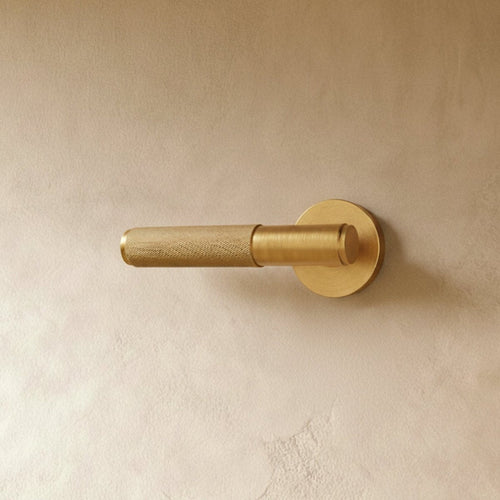 Open-box brass door handle by Residence Supply, stylish and durable door hardware for home and garden doors.