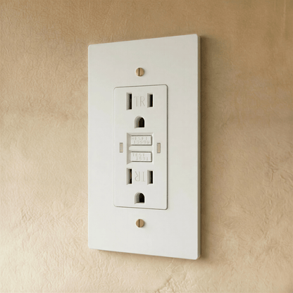 Residence Supply Brass Outlet 1 to 4 Gang electrical outlet with multiple sockets, durable brass construction, and sleek design.