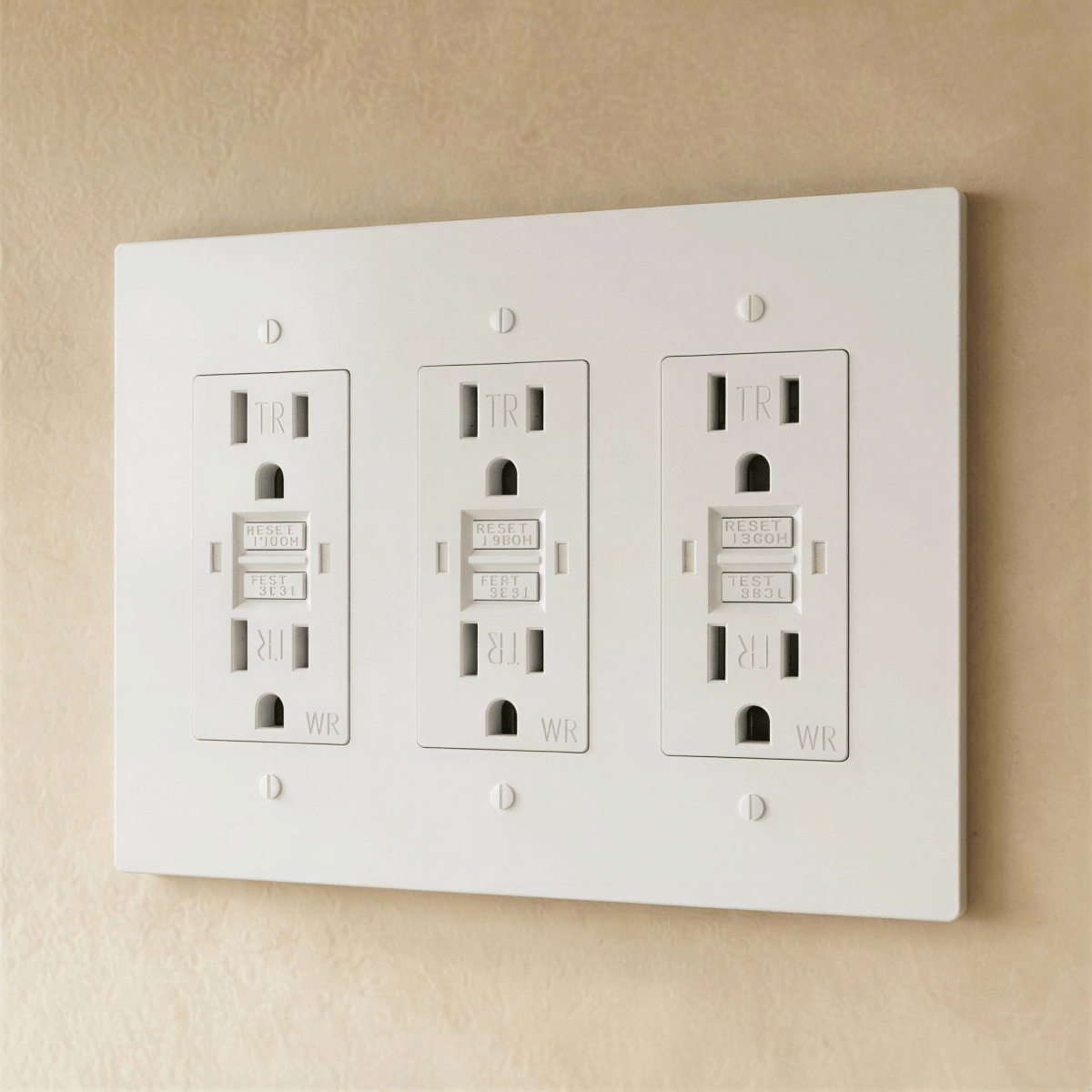 Residence Supply Brass Outlet 1 to 4 Gang electrical outlet with multiple sockets and brass finish for durable electrical connections.