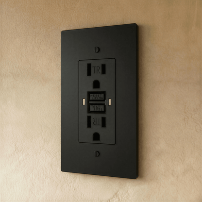 Residence Supply Brass Outlet 1 to 4 Gang electrical outlet with brass finish and multiple socket configurations.