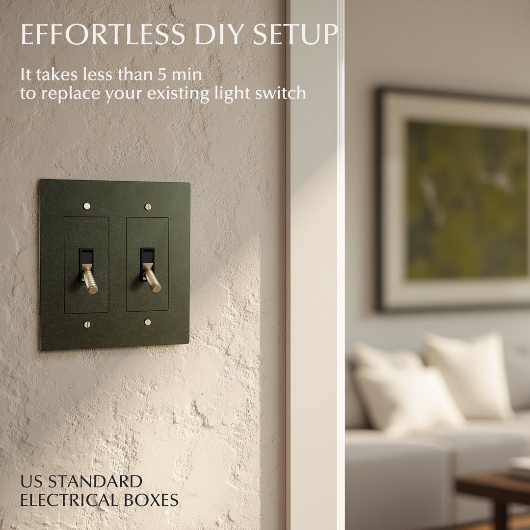 Bronze wall plate with patina finish, designed for home and garden electrical covers, by Residence Supply.