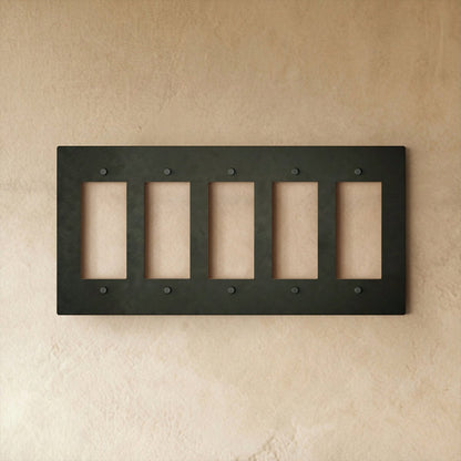 Bronze wall plate with patina finish from Residence Supply, decorative brass cover for electrical outlets or switches.