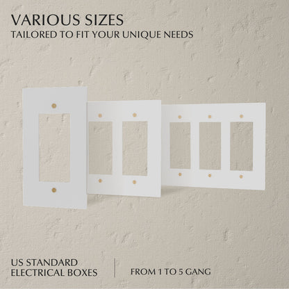 White wall plate with brass accents, Residence Supply Brass Plate for home electrical wall cover, elegant and modern design