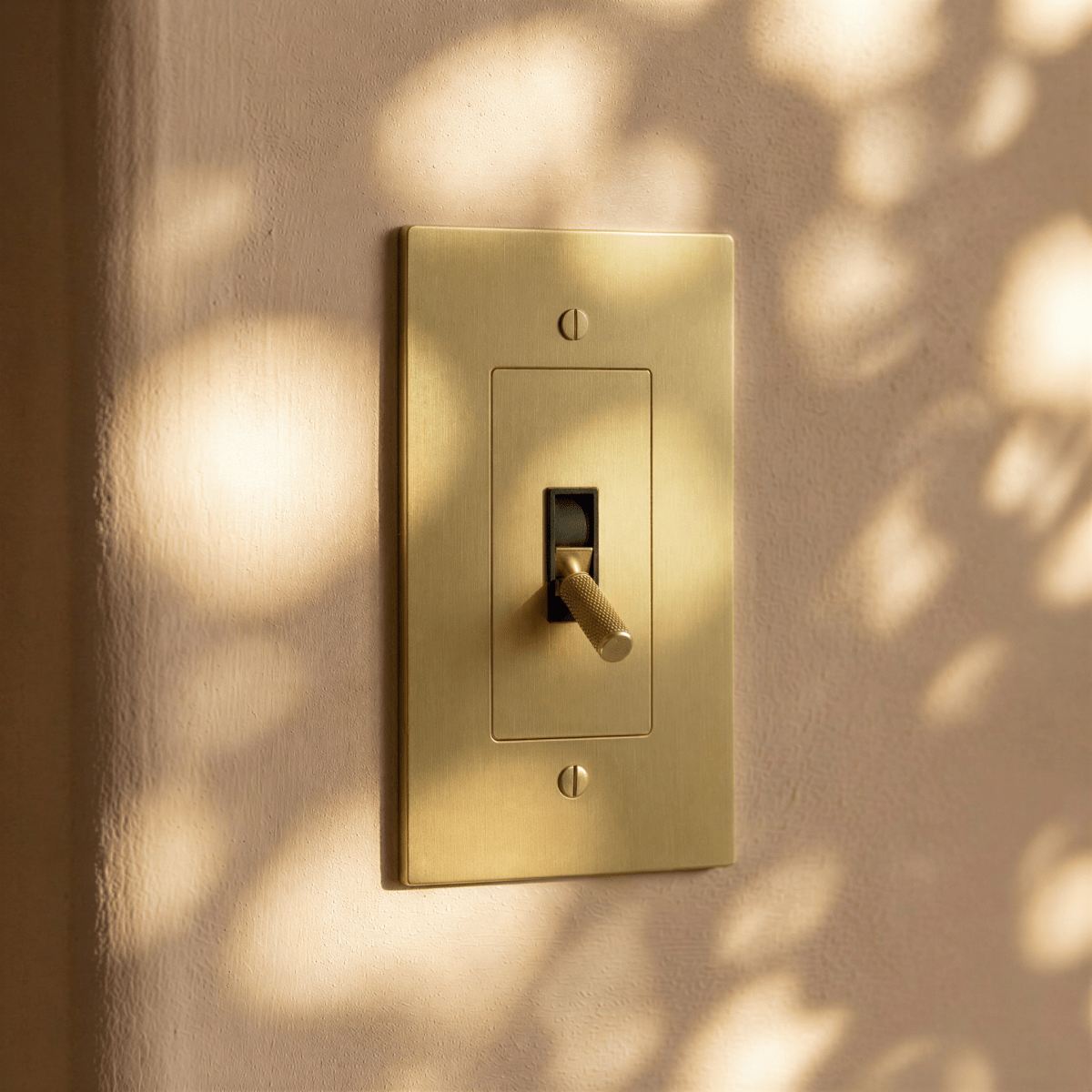 Residence Supply Brass Toggle Switch, 1 to 5 Gang, featuring metal toggle levers and sturdy brass construction.