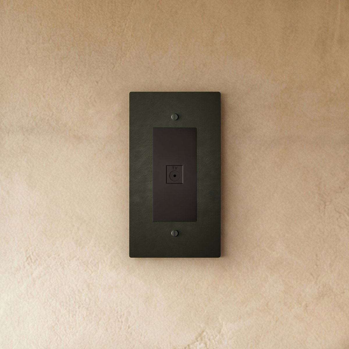 Brass 1-Gang TV socket by Residence Supply showing a polished brass finish and single TV outlet for wall mounting.