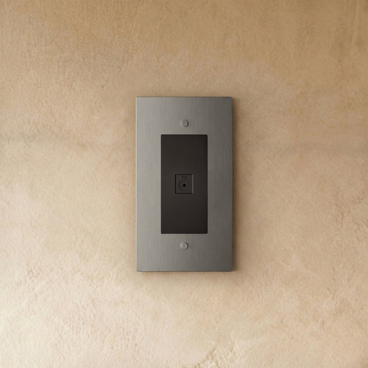 Brass 1-Gang TV socket by Residence Supply showing a close-up of the brass finish and socket design.