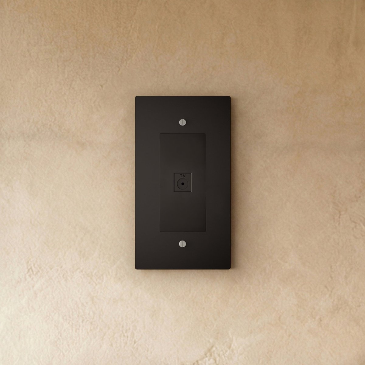 Brass 1-Gang TV socket by Residence Supply, mounted on wall for cable connection, with a sleek metallic finish and traditional design.