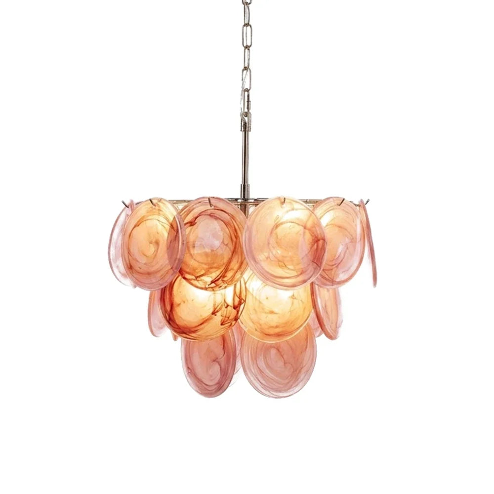 Retro Glass Disc Chandelier