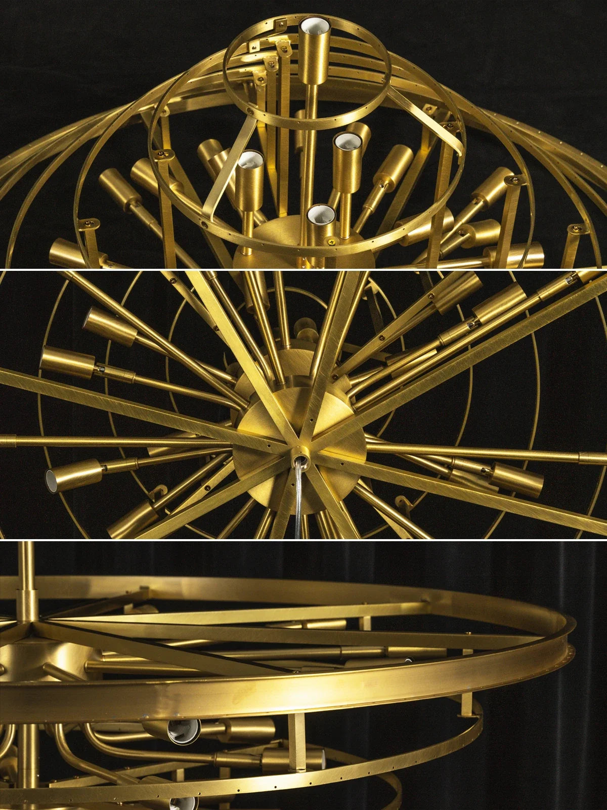 Tiered Crystal Round Brass Chandelier