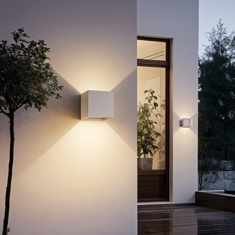 Outdoor Tine Wall Lamp by Residence Supply showing a sleek, modern wall-mounted light fixture for exterior lighting.