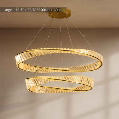 Elegant Tiwa 2-Tier Chandelier with multiple hanging lights and intricate metal design, perfect for upscale dining or living rooms.