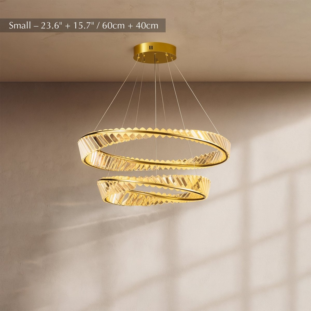Elegant Tiwa 2-Tier Chandelier by Residence Supply featuring multiple crystal tiers and a polished metal frame.