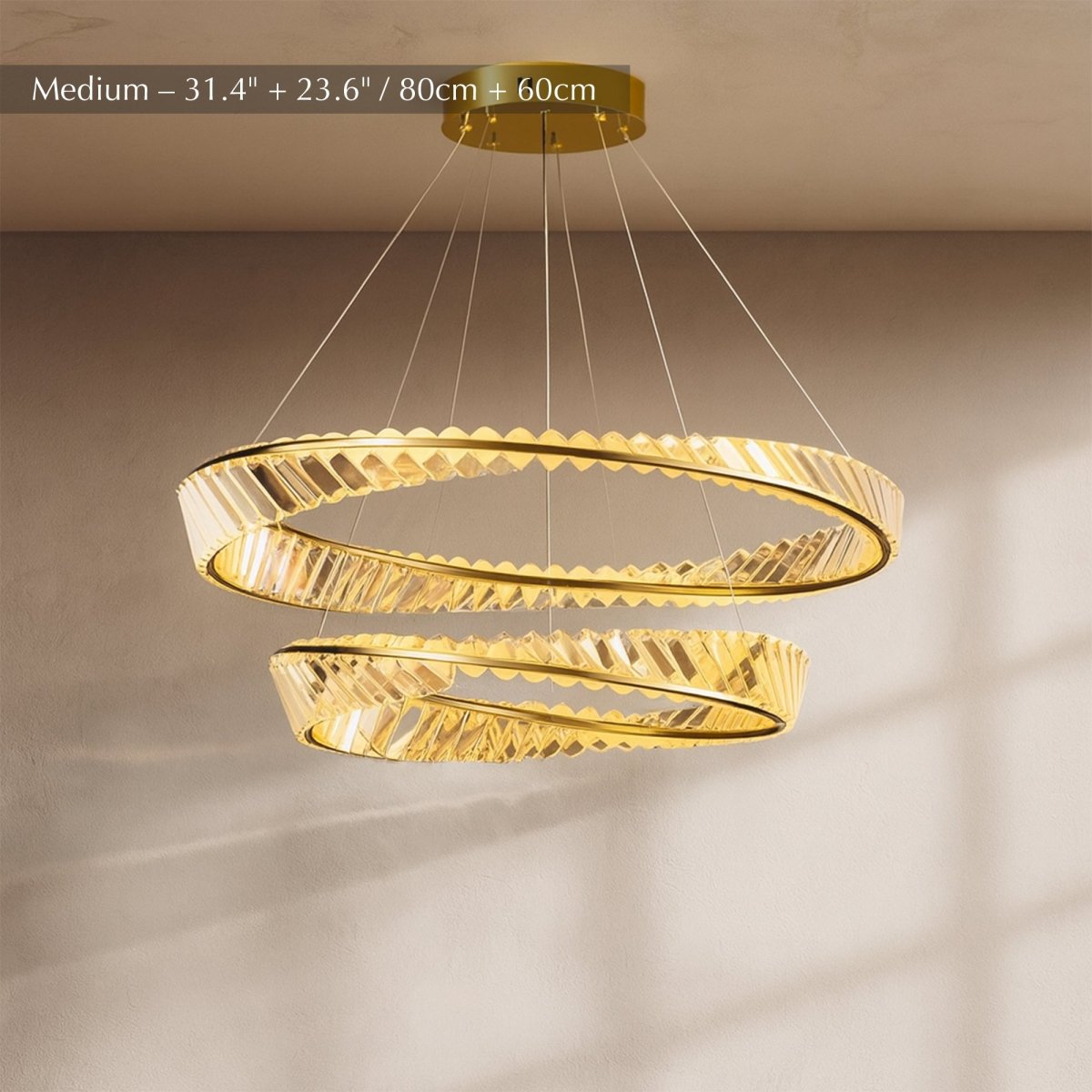 Elegant Tiwa 2-Tier Chandelier from Residence Supply featuring multiple light fixtures and intricate design details.