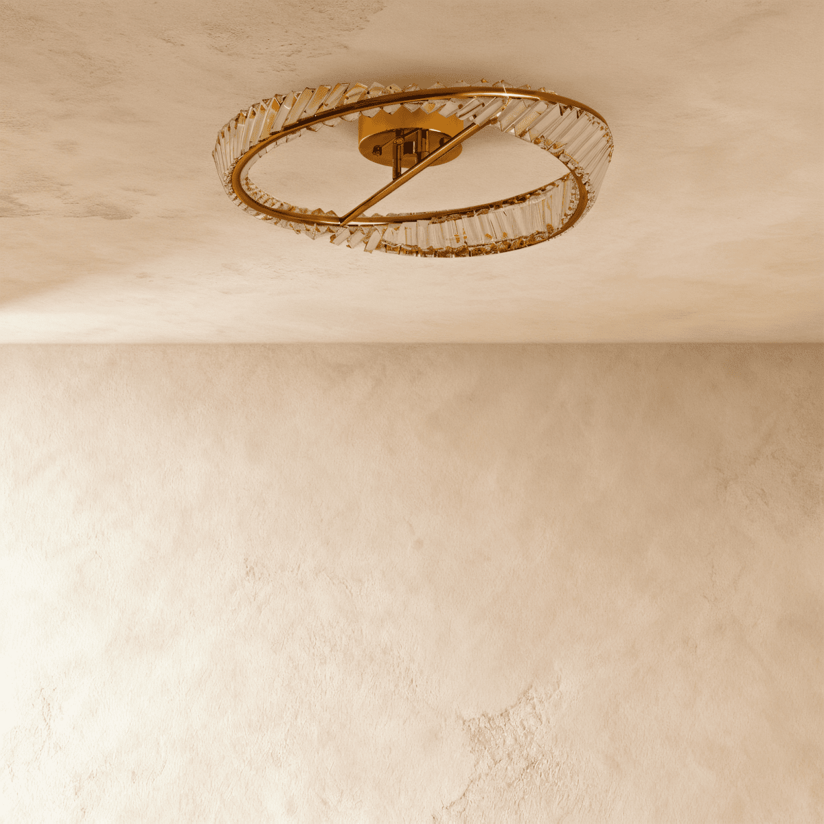 Modern Tiwa Ceiling Lamp by Residence Supply featuring a sleek, minimalist design with a white finish and ambient lighting.