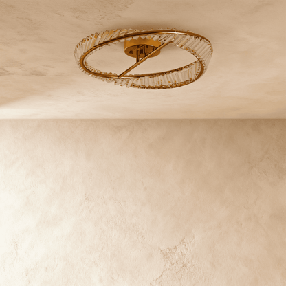 Modern Tiwa Ceiling Lamp by Residence Supply featuring a sleek, minimalist design with a white finish and ambient lighting.