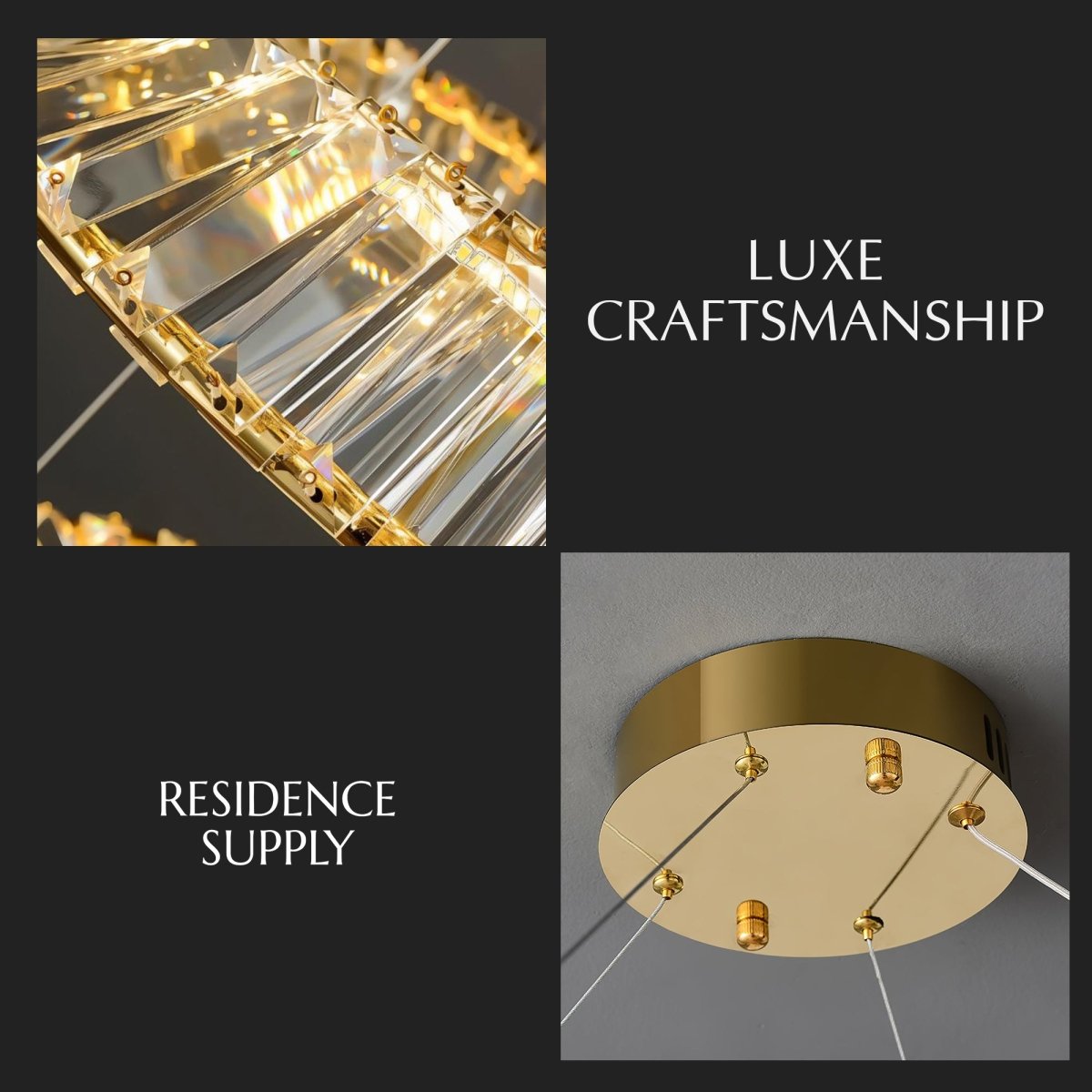 Elegant Tiwa chandelier from Residence Supply featuring multiple glass pendant lights and a sleek modern design.