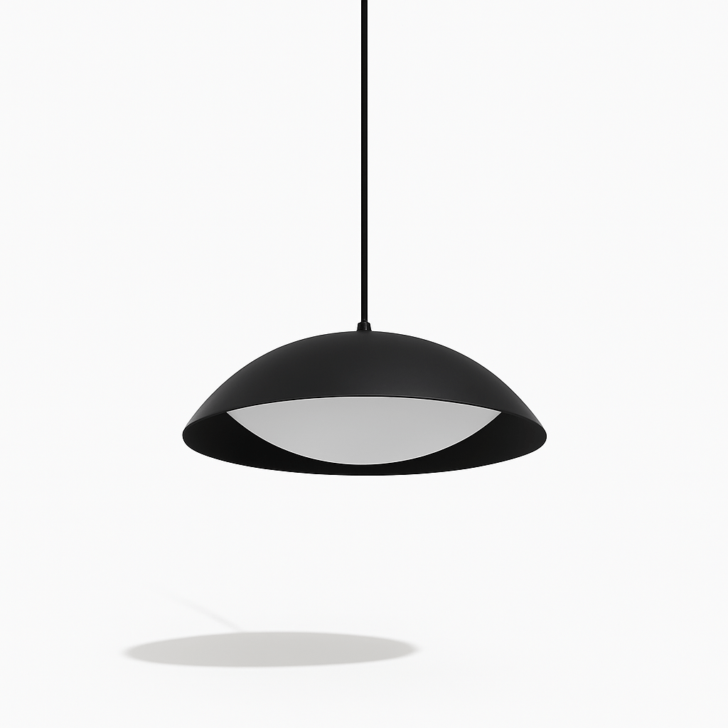 Modern Toviel Pendant Light by Residence Supply hanging from ceiling with a sleek design and warm ambient lighting.