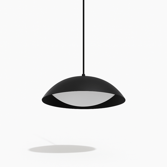 Modern Toviel Pendant Light by Residence Supply hanging from ceiling with a sleek design and warm ambient lighting.