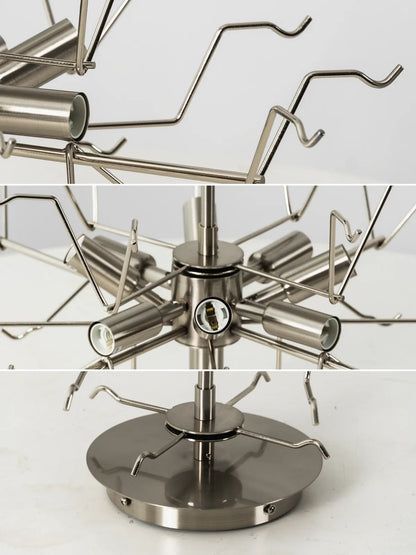 Transparent White Glass Disc Ceiling Light