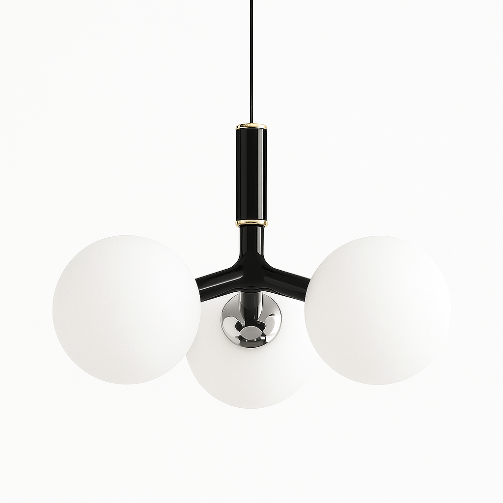 Residence Supply Trilume Pendant Light hanging fixture with a modern design and sleek finish, ideal for contemporary interiors.