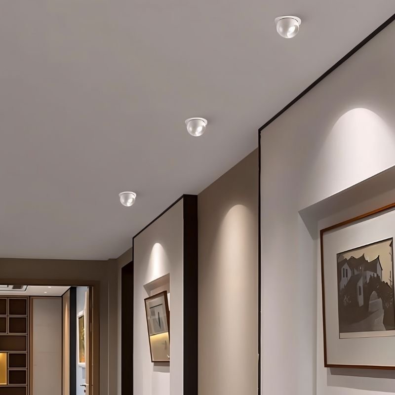 Residence Supply Trovix Downlight showing a sleek, modern LED ceiling light with a circular design and white finish.