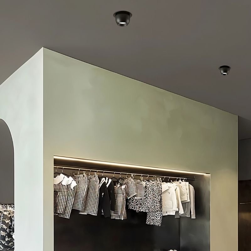 Residence Supply Trovix Downlight installed in ceiling, white finish with adjustable trim for modern interior lighting.
