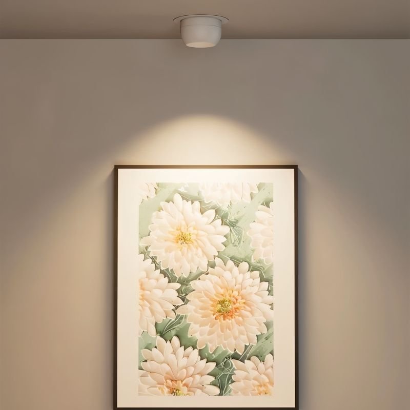 Residence Supply Trovix Downlight showcasing sleek, modern design with a circular white trim for ceiling lighting installation.