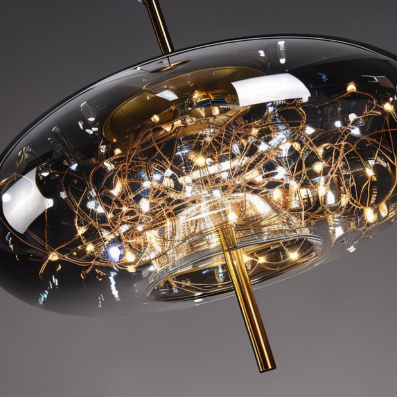 Residence Supply Twirl Pendant Light hanging fixture with a modern, spiral design and sleek metal finish.